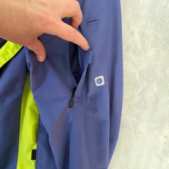 Columbia Convert Jacket Womens Med Purple Yellow Vintage Y2K Convertible Hooded - Picture 11 of 14